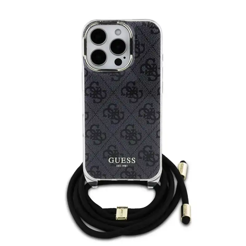 guess-crossbody-black-iphone16promax-case-front کاور گس مدل GUESS CROSS BODY مناسب برای گوشی موبایل آیفون 16 پرومکس - Image 1