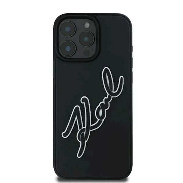 کاور کارل لاگرفلد مدل 3D RUBBER SIGNATURE مناسب برای گوشی موبایل آیفون 16 پرومکس