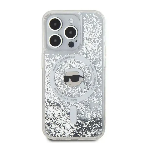 کاور کارل لاگرفلد مدل MAGSAFE GLITTER KARL HEAD مناسب برای گوشی موبایل آیفون 16 پرومکس