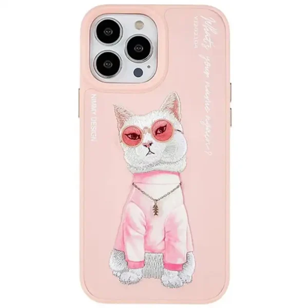 کاور نیمی مدل GLASSES CAT مناسب برای گوشی موبایل آیفون 14 پرومکس