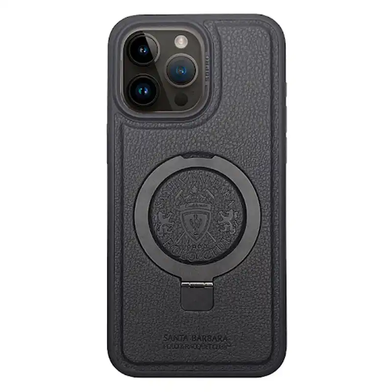 santabarbarapolo-primo-black-case-iphone15pro-front کاور سانتا باربارا پولو مدل PRIMO مناسب برای گوشی موبایل آیفون 15 پرو - Image 1
