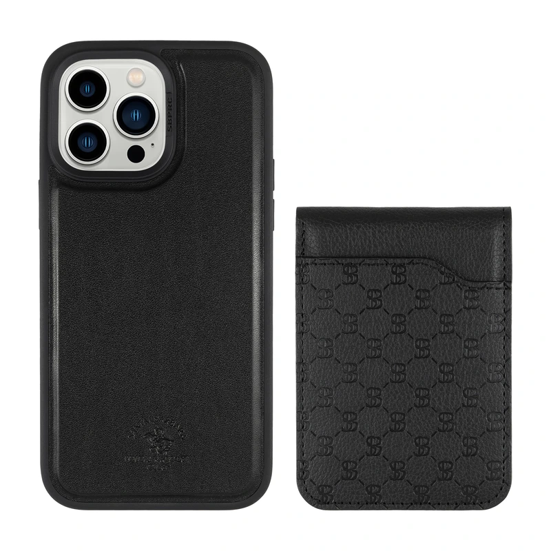 santabarbarapolo-timothy-black-case-iphone14pro-front کاور سانتا باربارا پولو مدل TIMOTHY مناسب برای گوشی موبایل آیفون 14 پرو - Image 1