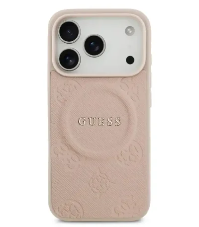 کاور گس GUESS MAGSAFE PEONY LOGO چرمی اورجینال مناسب آیفون ۱۷ پرومکس