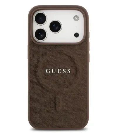 کاور گس GUESS MAGSAFE SAFFIANO چرمی اورجینال مناسب آیفون ۱۷ پرومکس