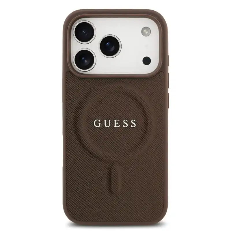 کاور گس GUESS MAGSAFE SAFFIANO چرمی اورجینال مناسب آیفون ۱۷ پرومکس