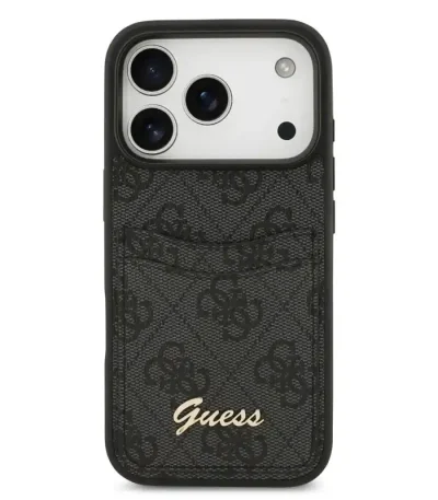 کاور گس مدل GUESS CARDSLOT چرمی اورجینال با جای کارت مناسب آیفون ۱۷ پرو