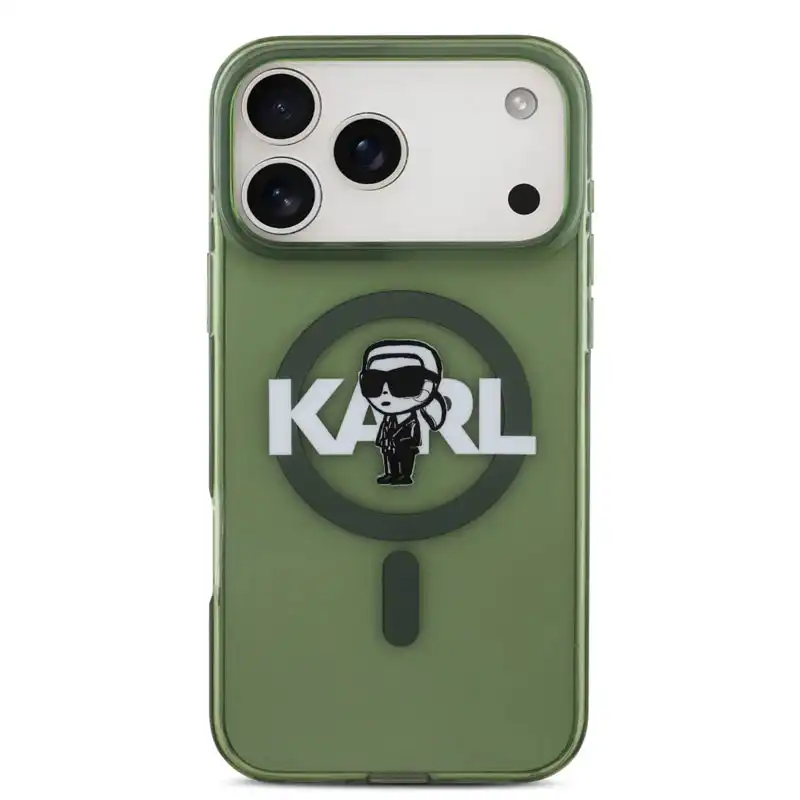 karllagerfeld-iml-karl-sketch-green-magsafe-case-iphone17promax-front-1 کاور کارل لاگرفلد مدل IML KARL SKETCH مناسب گوشی موبایل آیفون ۱۷ پرومکس - Image 1