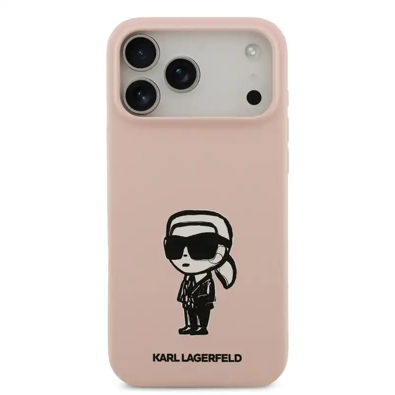 karllagerfeld-karl-sketch-pink-case-iphone17pro-front-1 کاور کارل لاگرفلد مدل KARL SKETCH مناسب برای گوشی موبایل آیفون ۱۷ پرو - Image 1